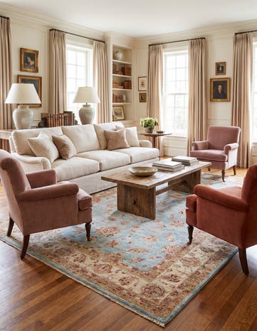 6' 7 x 10' Hand Knotted Ziegler Rug