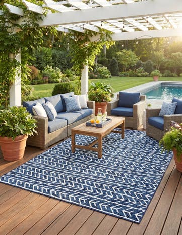 8' x 10' Easy-Clean Sabrina Soto Aston Indoor / Outdoor Rug