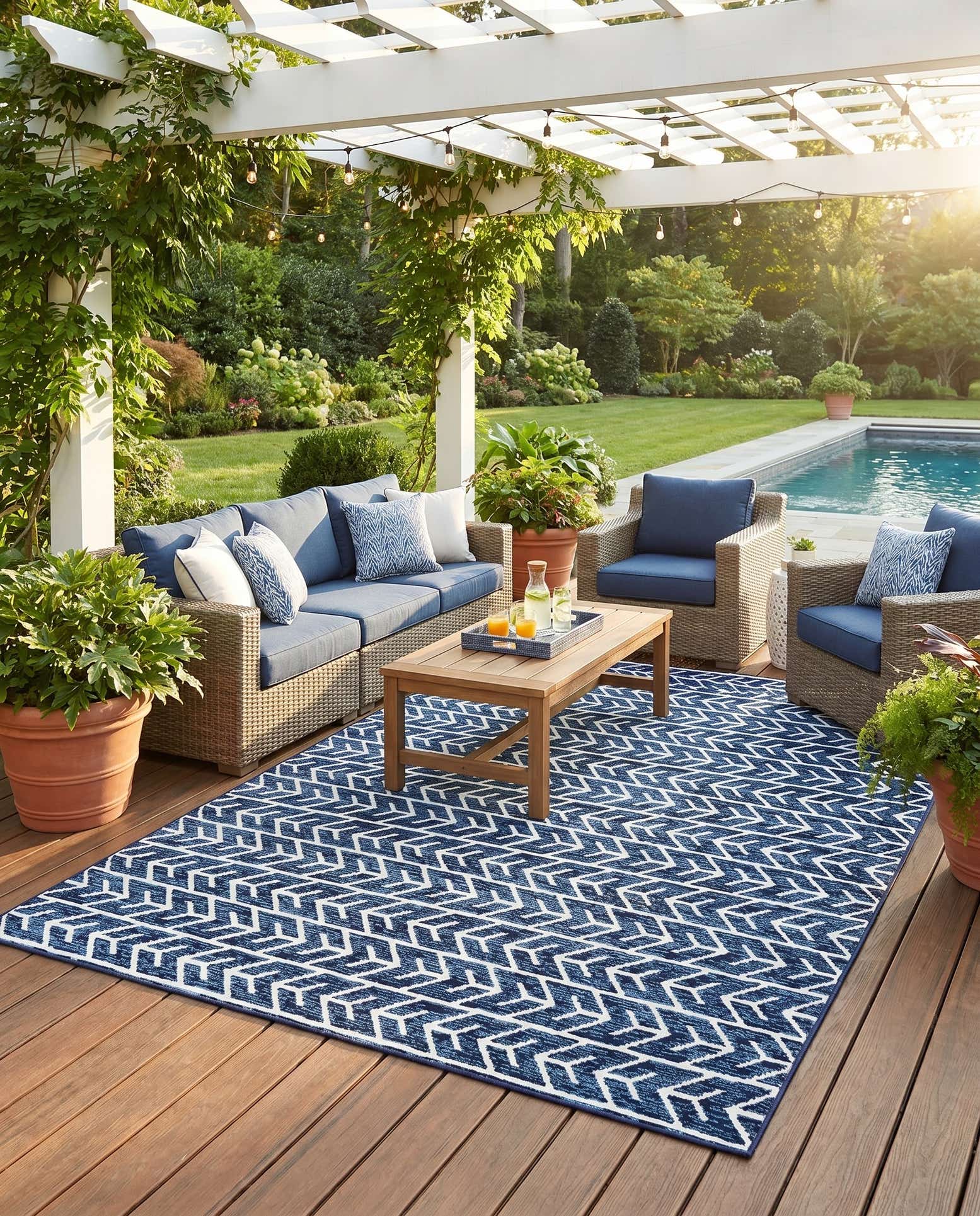 8' x 10' Easy-Clean Sabrina Soto Aston Indoor / Outdoor Rug