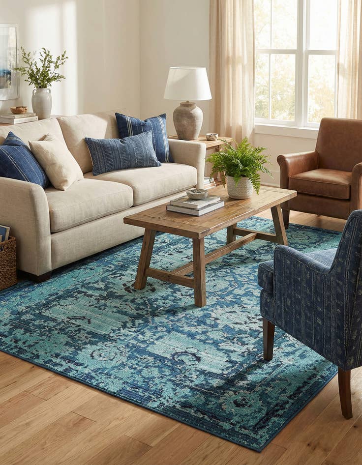 Detail image of 8' x 10' Washable Fleur Rug