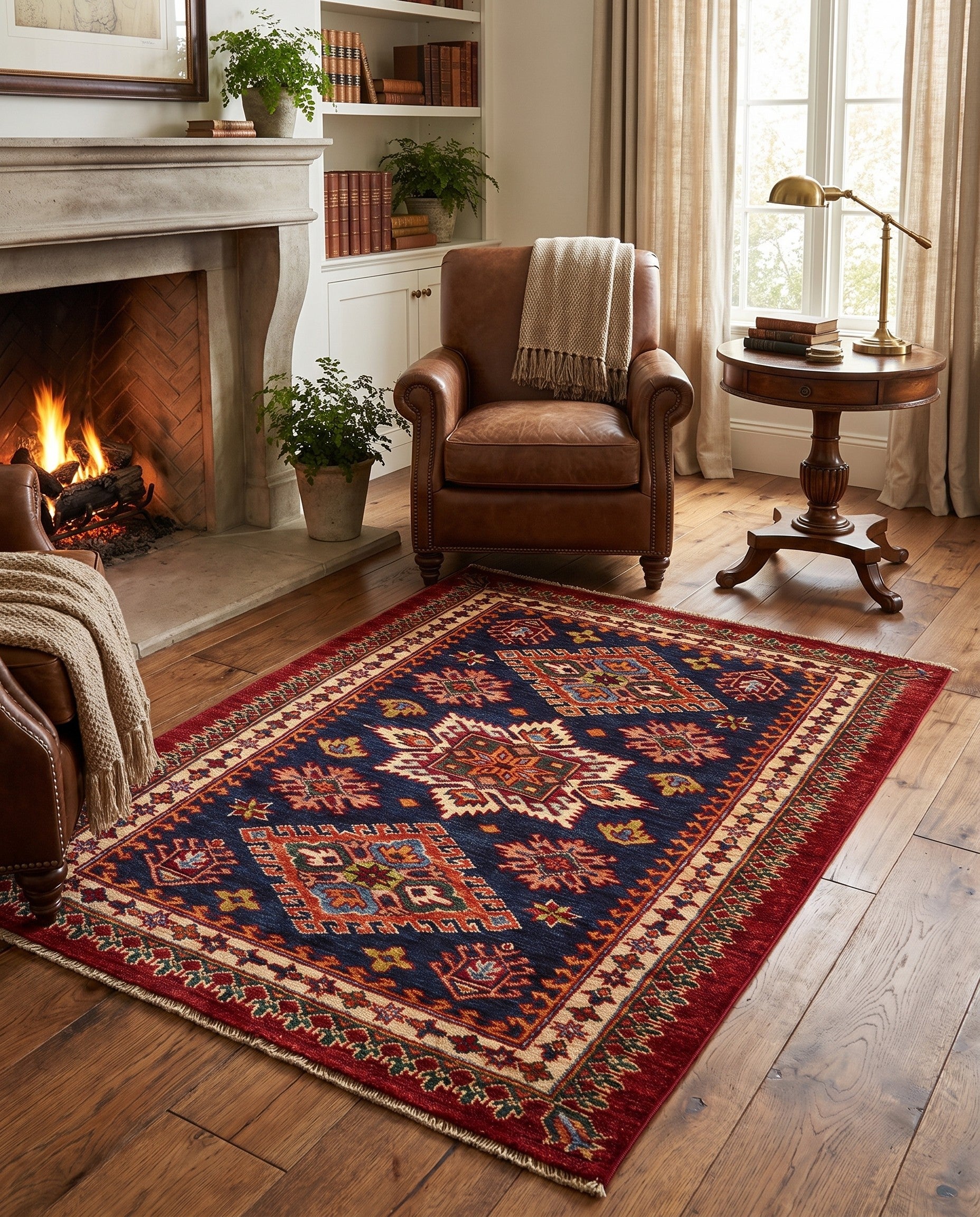 2' 11 x 4' Hand Knotted Kazak Rug