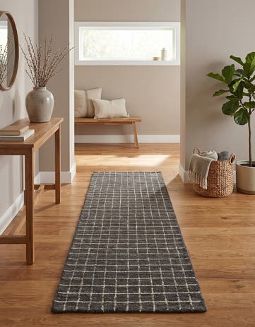 Storm Cloud Gray Heritage Line Wool Runner Rug