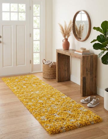 2' x 6' Moroccan Trellis Shag Runner Rug