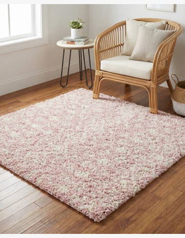 4' x 4' Moroccan Trellis Shag Square Rug