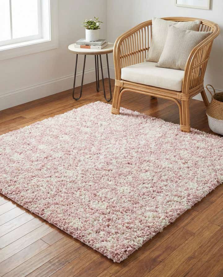 4' x 4' Moroccan Trellis Shag Square Rug