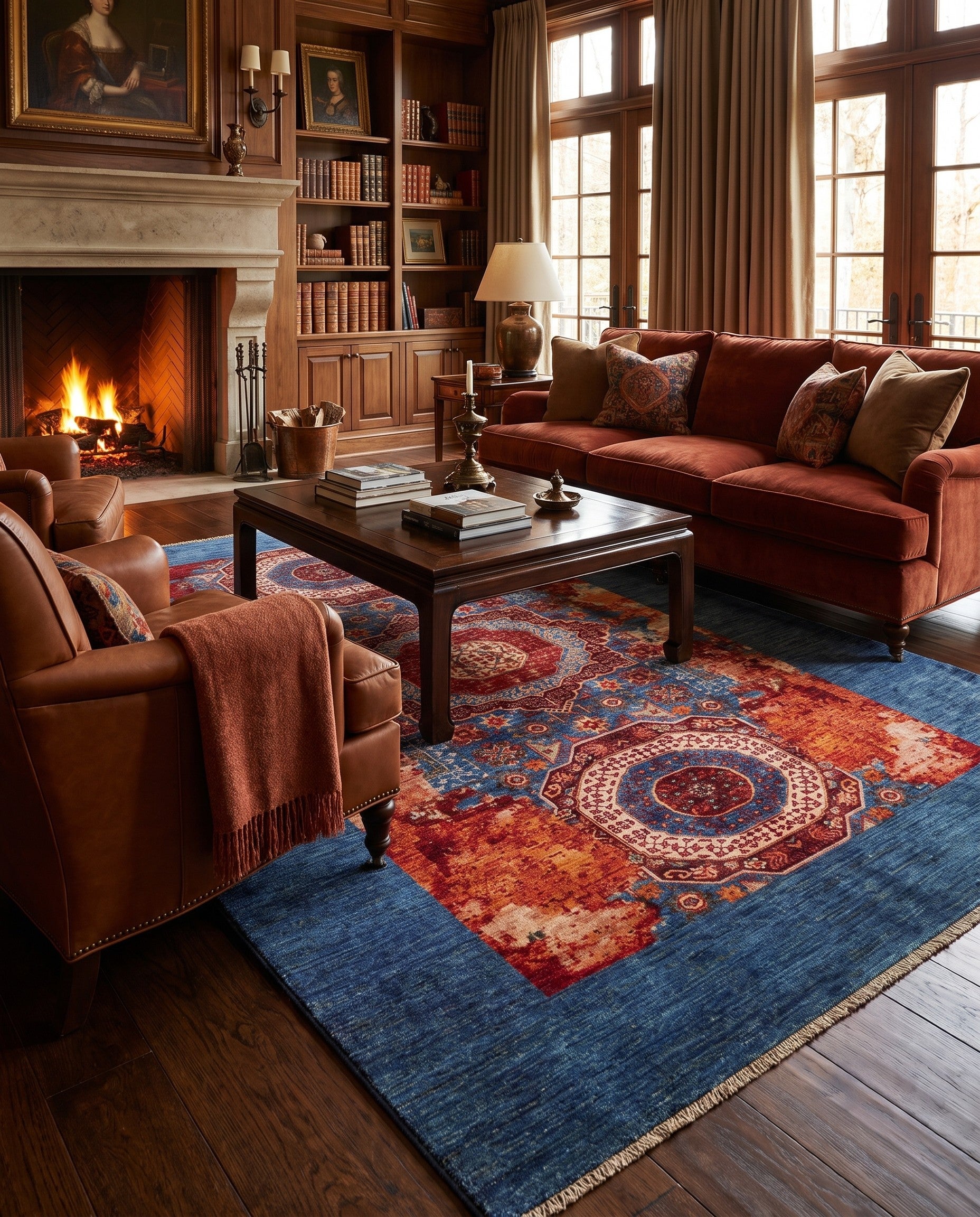 5' 11 x 8' 1 Hand Knotted Mamluk Ziegler Rug