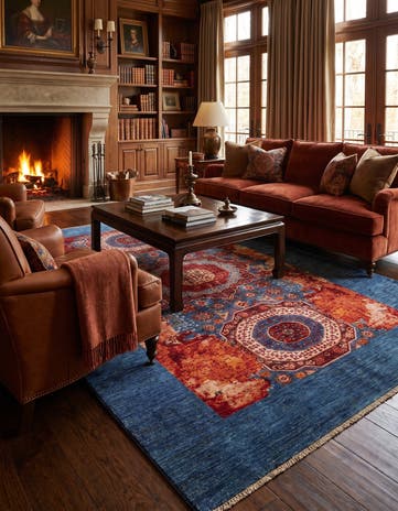 5' 11 x 8' 1 Hand Knotted Mamluk Ziegler Rug
