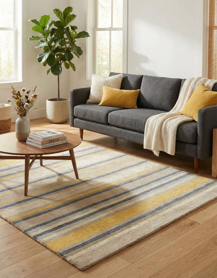 Detail image of 4' x 5' 6 Luna Wool Rug