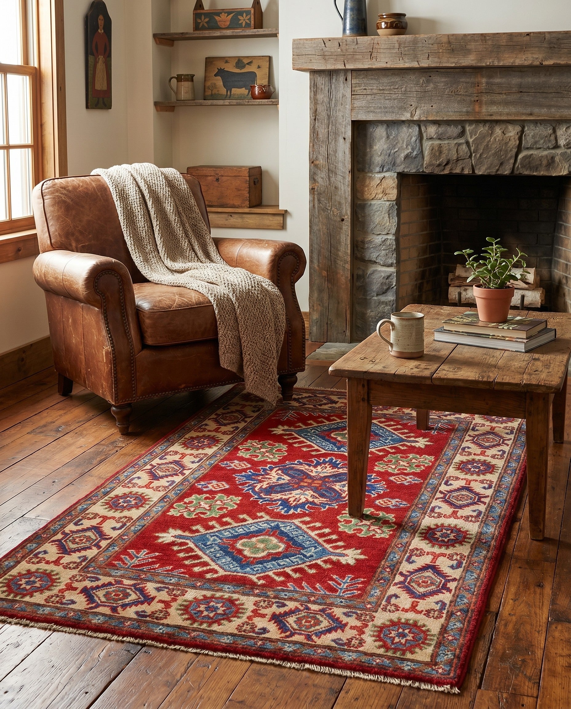 2' 8 x 4' 2 Hand Knotted Kazak Rug