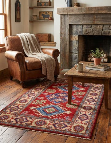 2' 8 x 4' 2 Hand Knotted Kazak Rug