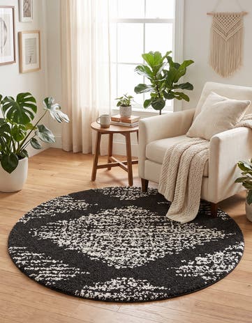 4' x 4' Serenity Shag Round Rug