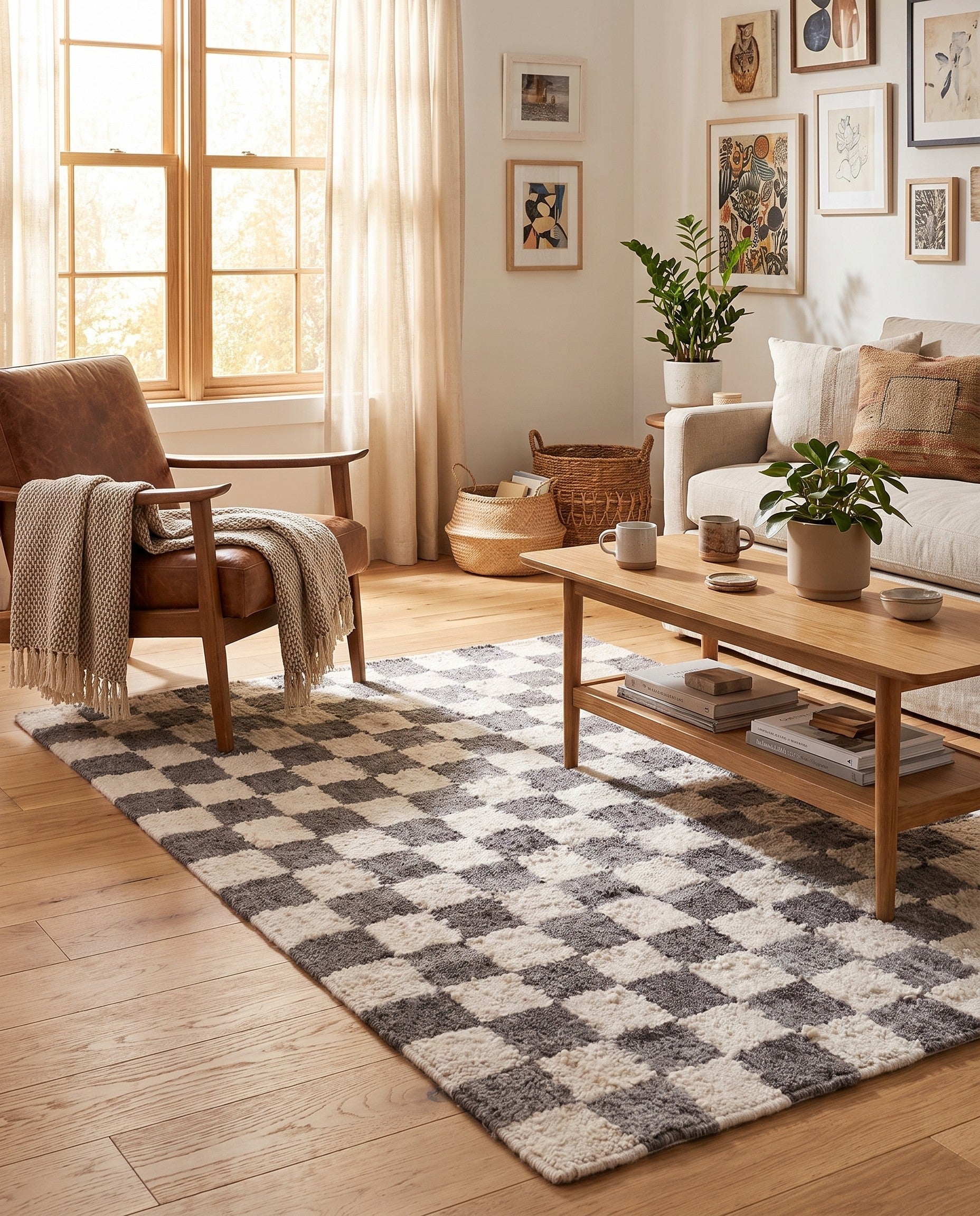 4' 2 x 6' Hand Knotted Moroccan Wool Rug