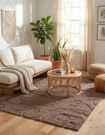 8' x 10' Botanical Shag Rug
