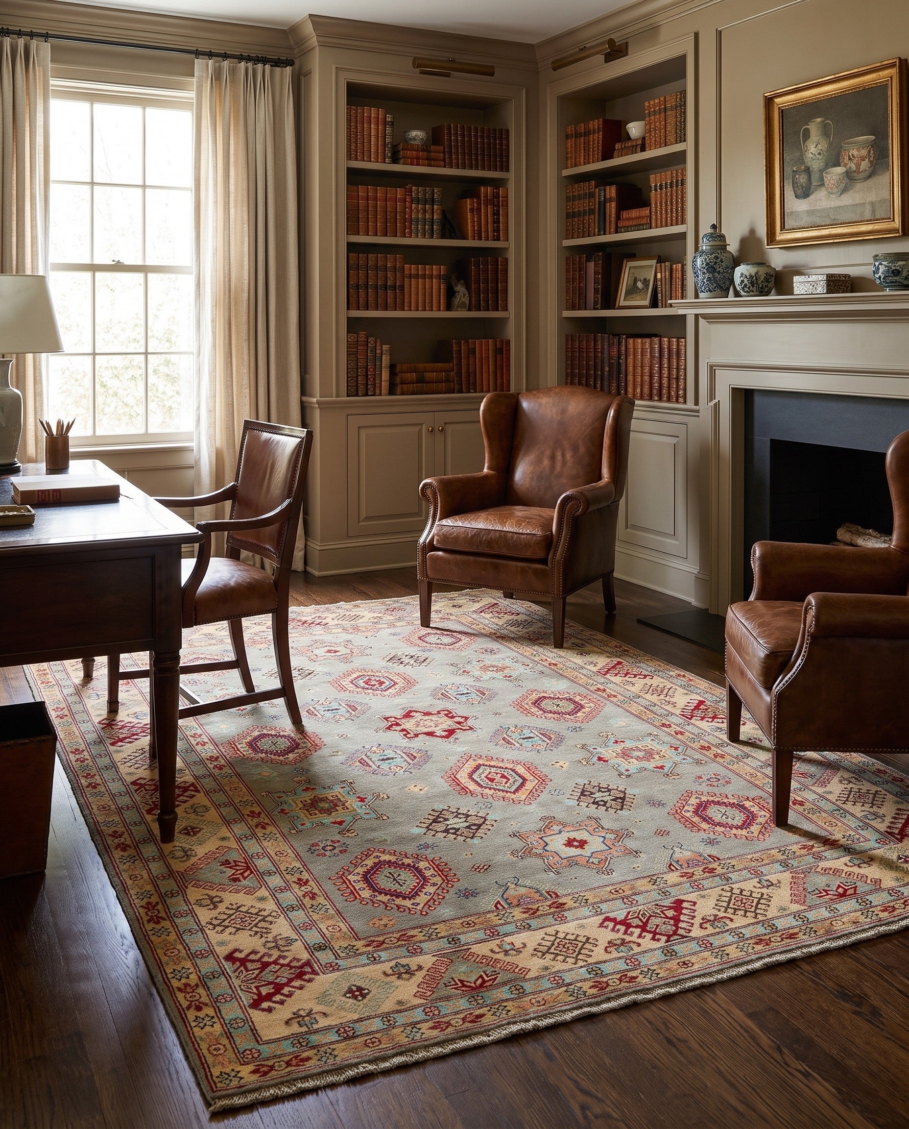 6' 8 x 9' 2 Hand Knotted Kazak Rug