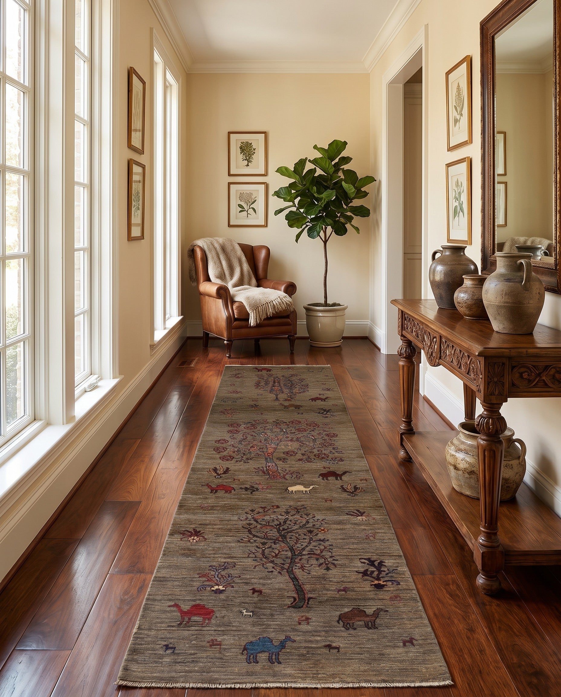 2' 8 x 11' 3 Hand Knotted Ariana Ziegler Runner Rug