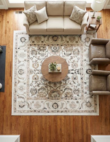 Ivory Aurelia Square Rug
