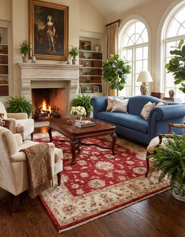 6' 4 x 8' 1 Hand Knotted Ziegler Rug