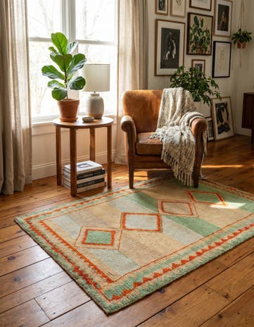 3' 3 x 5' 6 Hand Knotted Balouch Wool Rug