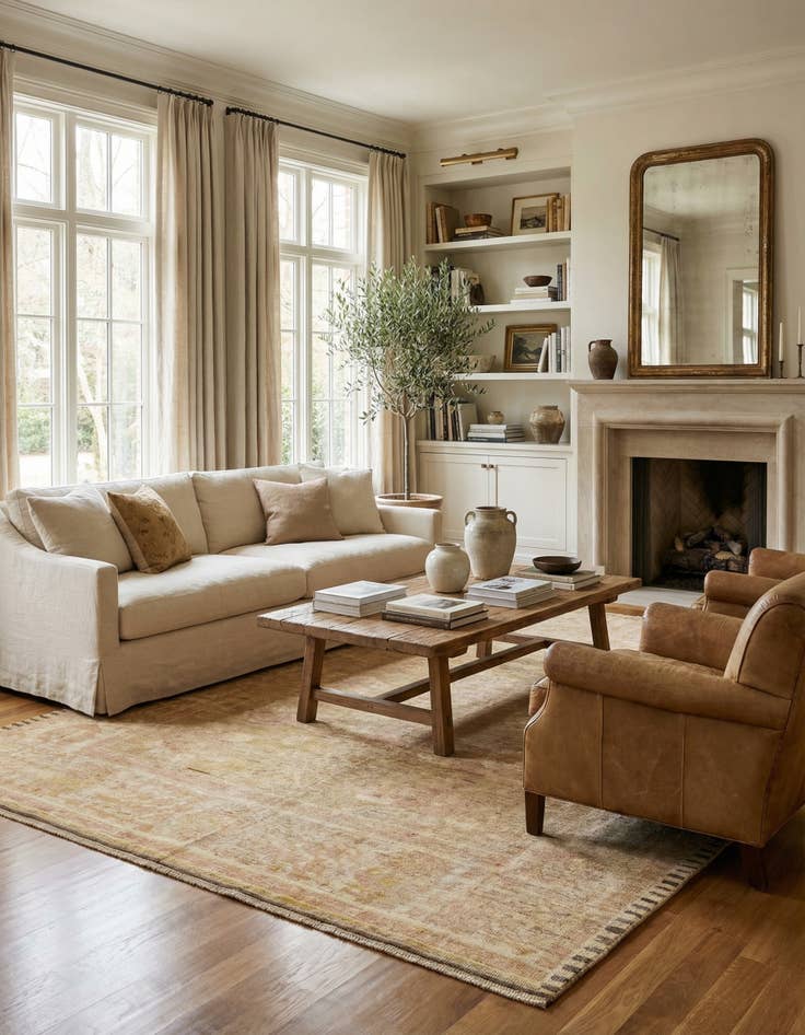 Detail image of 8' x 10' 2 Hand Knotted Oushak Wool Rug