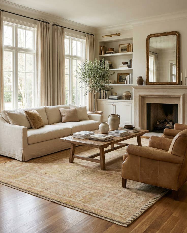 Detail image of 8' x 10' 2 Hand Knotted Oushak Wool Rug