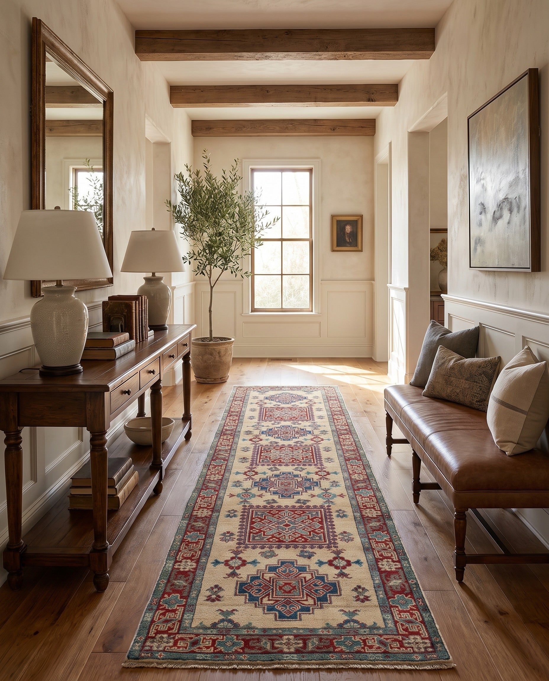 2' 8 x 9' 11 Hand Knotted Kazak Runner Rug