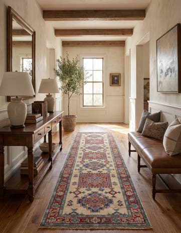 2' 8 x 9' 11 Hand Knotted Kazak Runner Rug
