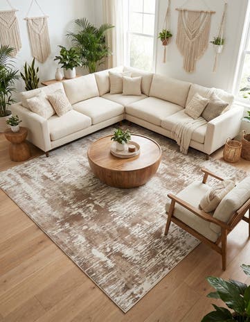 Ivory Laguna Square Rug