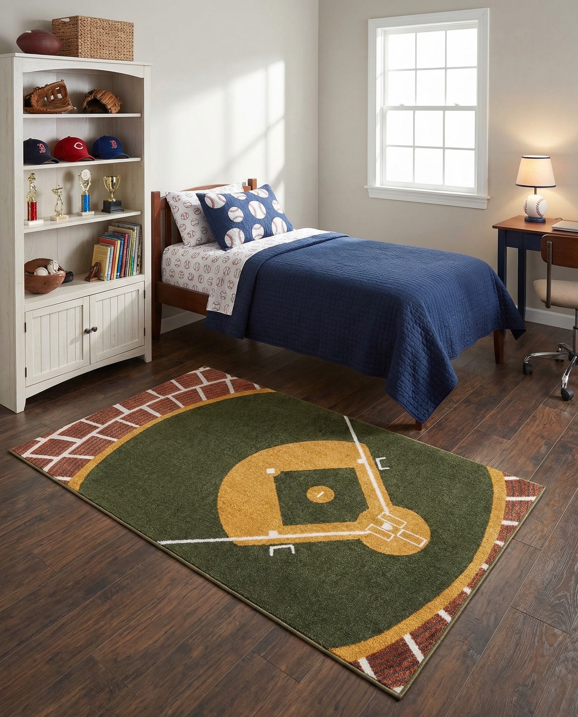 3' 3 x 5' 3 Sports Washable Rug