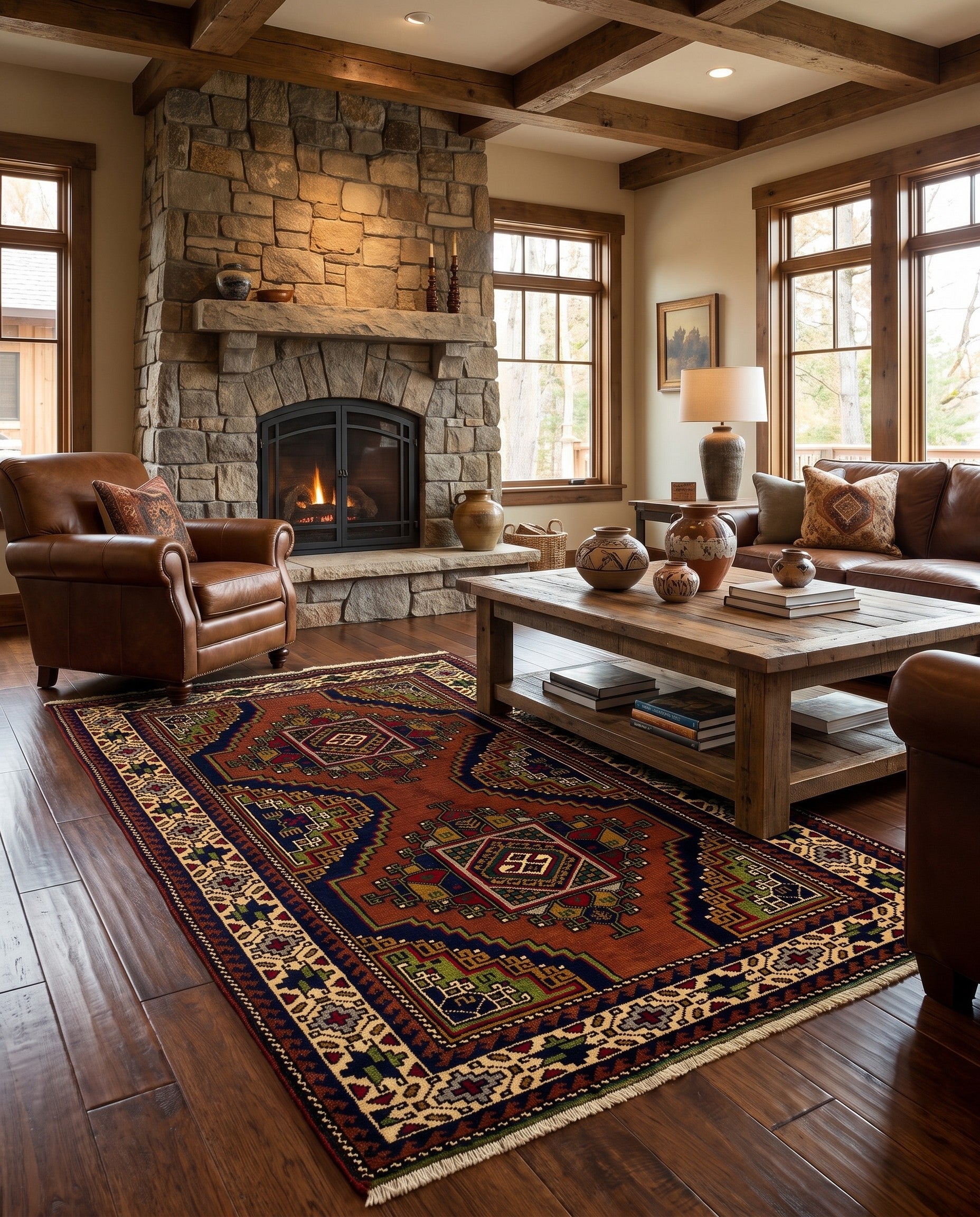 3' 8 x 6' Hand Knotted Anatolian Wool Rug