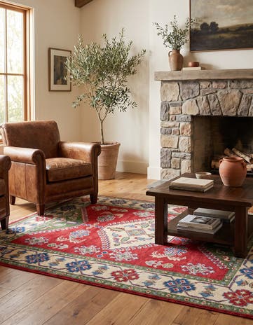 3' 5 x 5' 1 Hand Knotted Kazak Rug