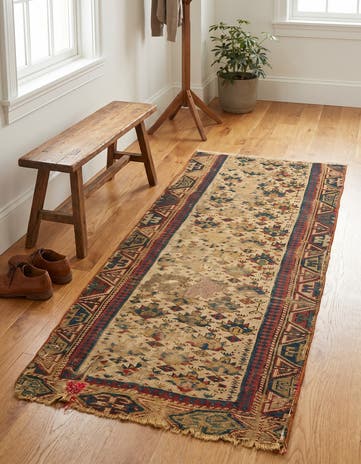 2' 2 x 4' 4 Hand Knotted Shirvan Persian Wool Runner Rug