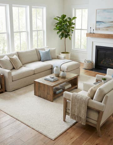 10' x 14' Solid Frieze Rug