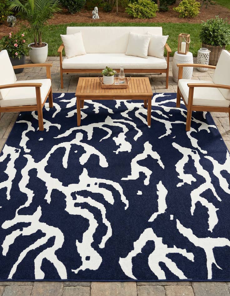 Detail image of  10' x 10'  Washable Sabrina Soto Indoor / Outdoor Square Rug