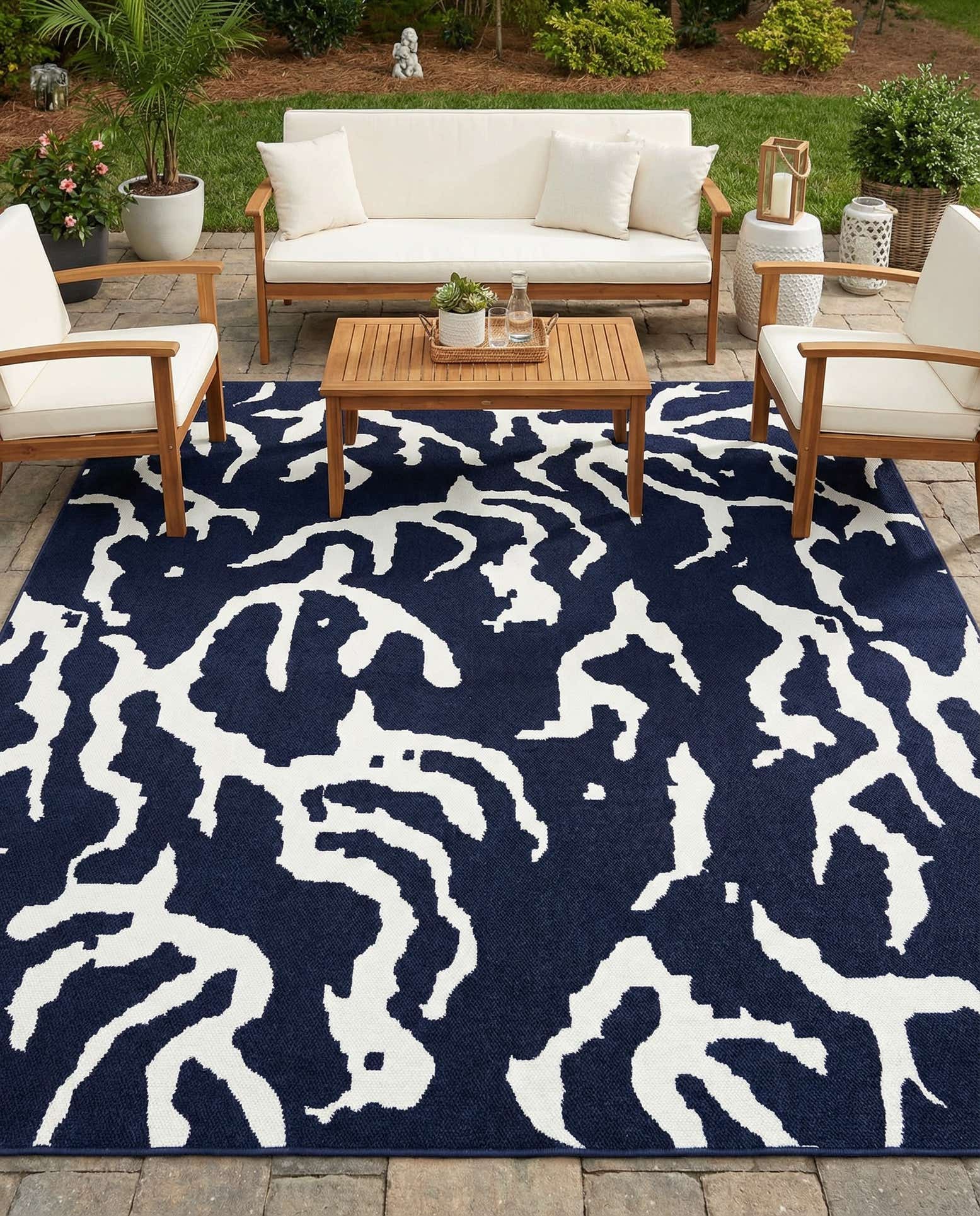 10' x 10' Easy-Clean Sabrina Soto Indoor / Outdoor Square Rug
