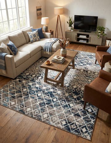 7' 10 x 10' Moroccan Trellis Rug