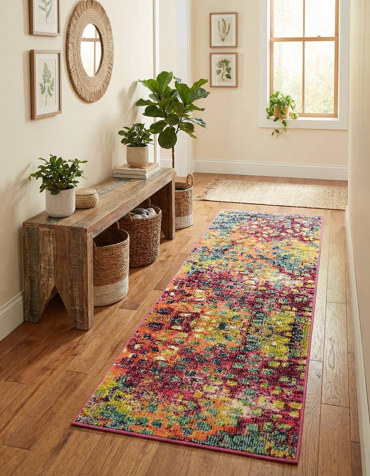 Detail image of 2' x 6' Washable Sevilla Runner Rug
