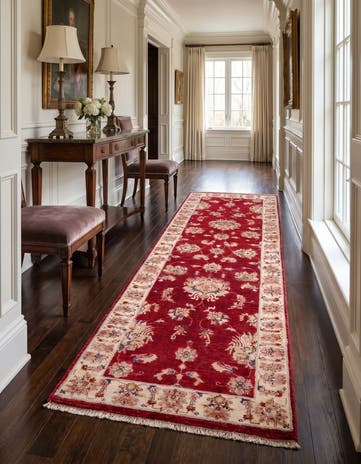 2' 8 x 8' 6 Hand Knotted Peshawar Ziegler Runner Rug