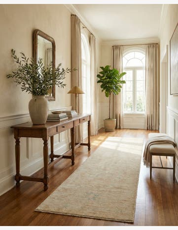 2' 9 x 11' 11 Hand Knotted Oushak Wool Runner Rug