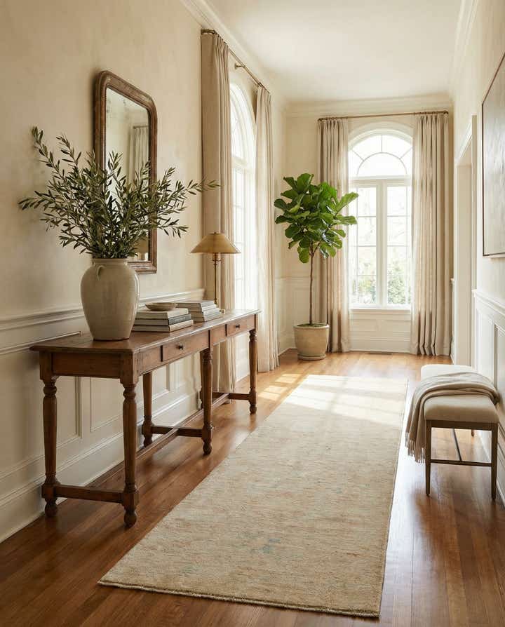 2' 9 x 11' 11 Hand Knotted Oushak Wool Runner Rug