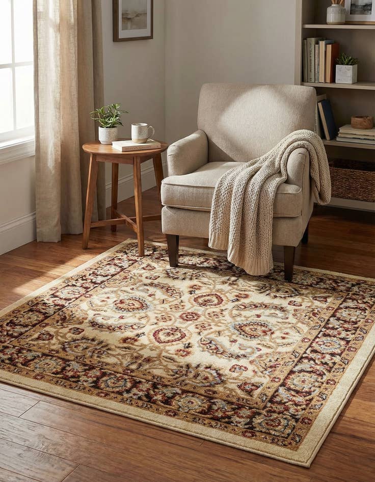 Detail image of 4' x 4' Classic Agra Square Rug