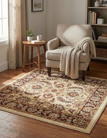 Cream Aditi Square Rug