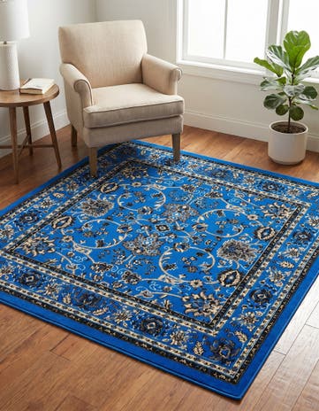 Dark Blue Yasmin Square Rug