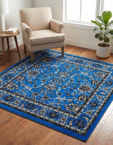 Dark Blue Yasmin Square Rug