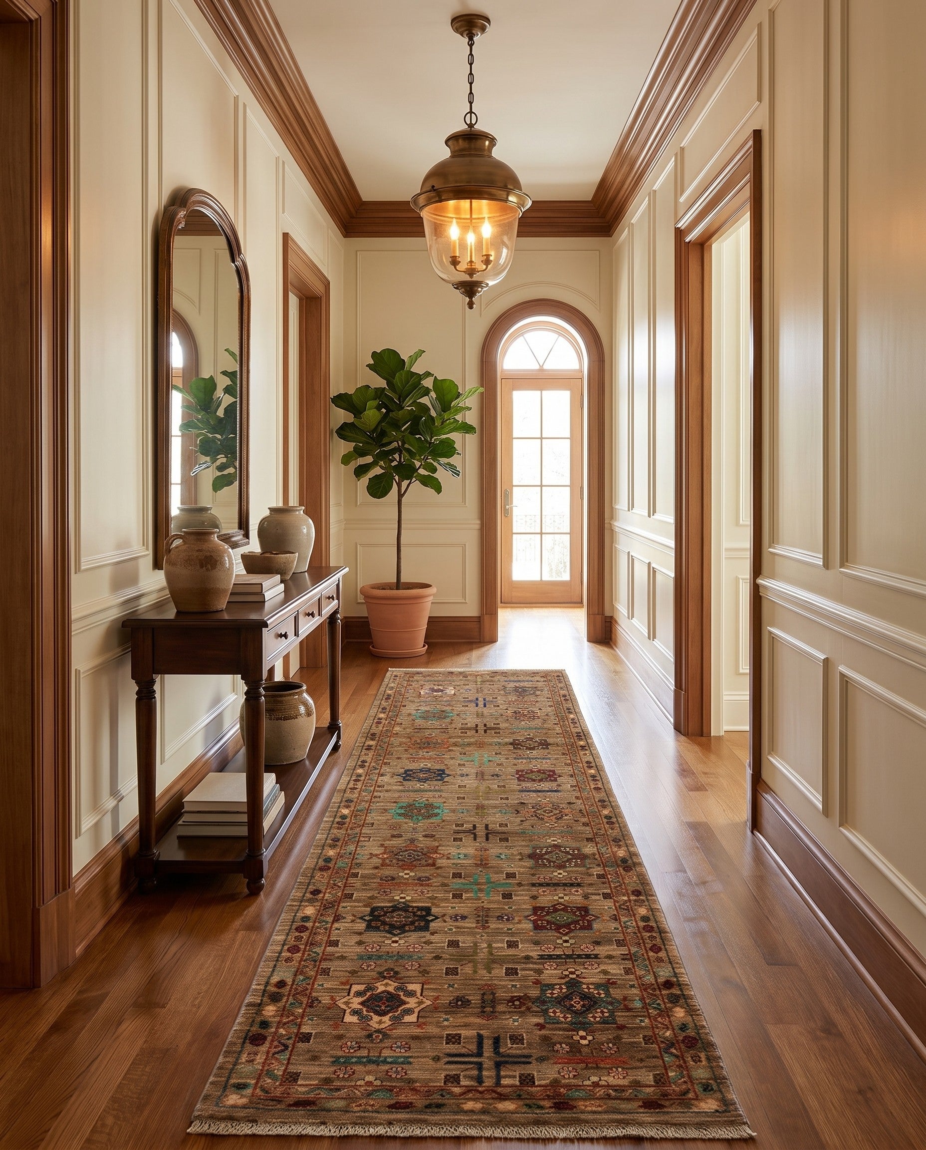 2' 8 x 10' Hand Knotted Ariana Ziegler Runner Rug