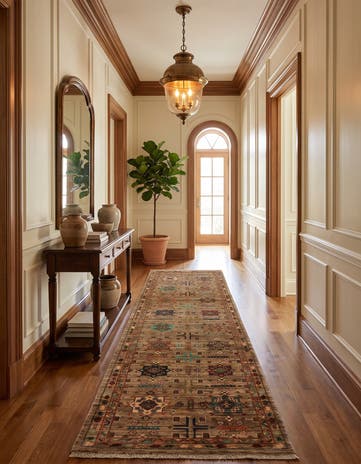 2' 8 x 10' Hand Knotted Ariana Ziegler Runner Rug