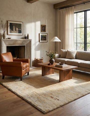 5' 1 x 6' 2 Gabbeh Shouli Wool Rug