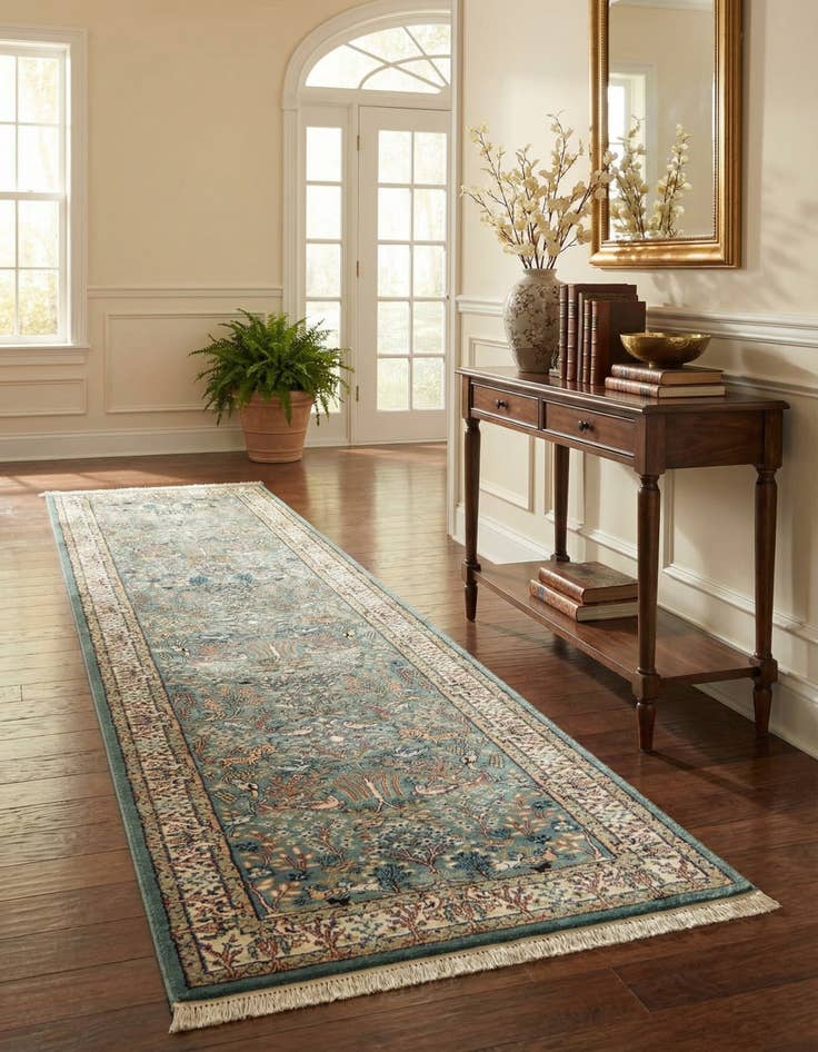 Detail image of 3' x 13' Nain Design Runner Rug