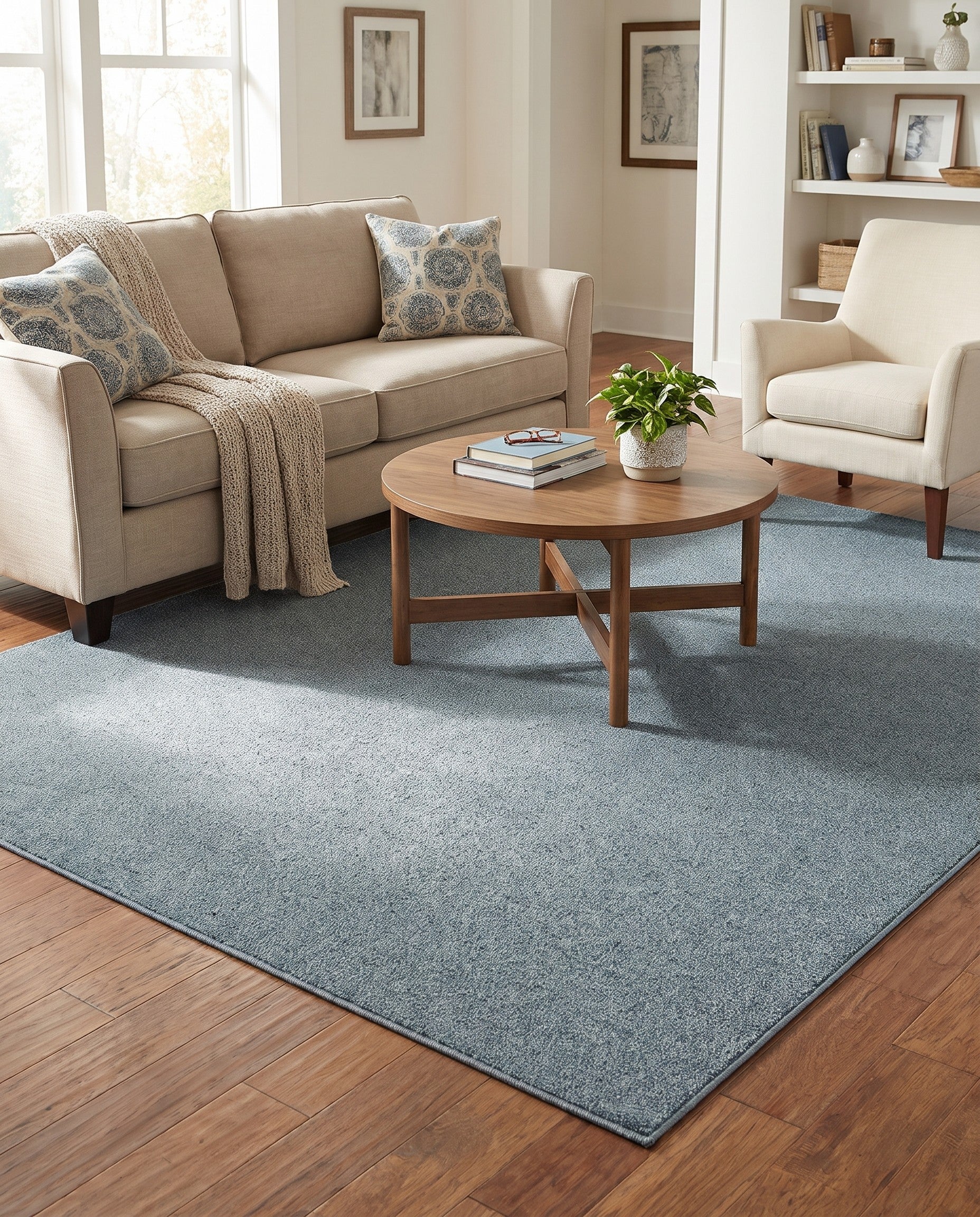 Santorini Blue Everyday Solid Tapis
