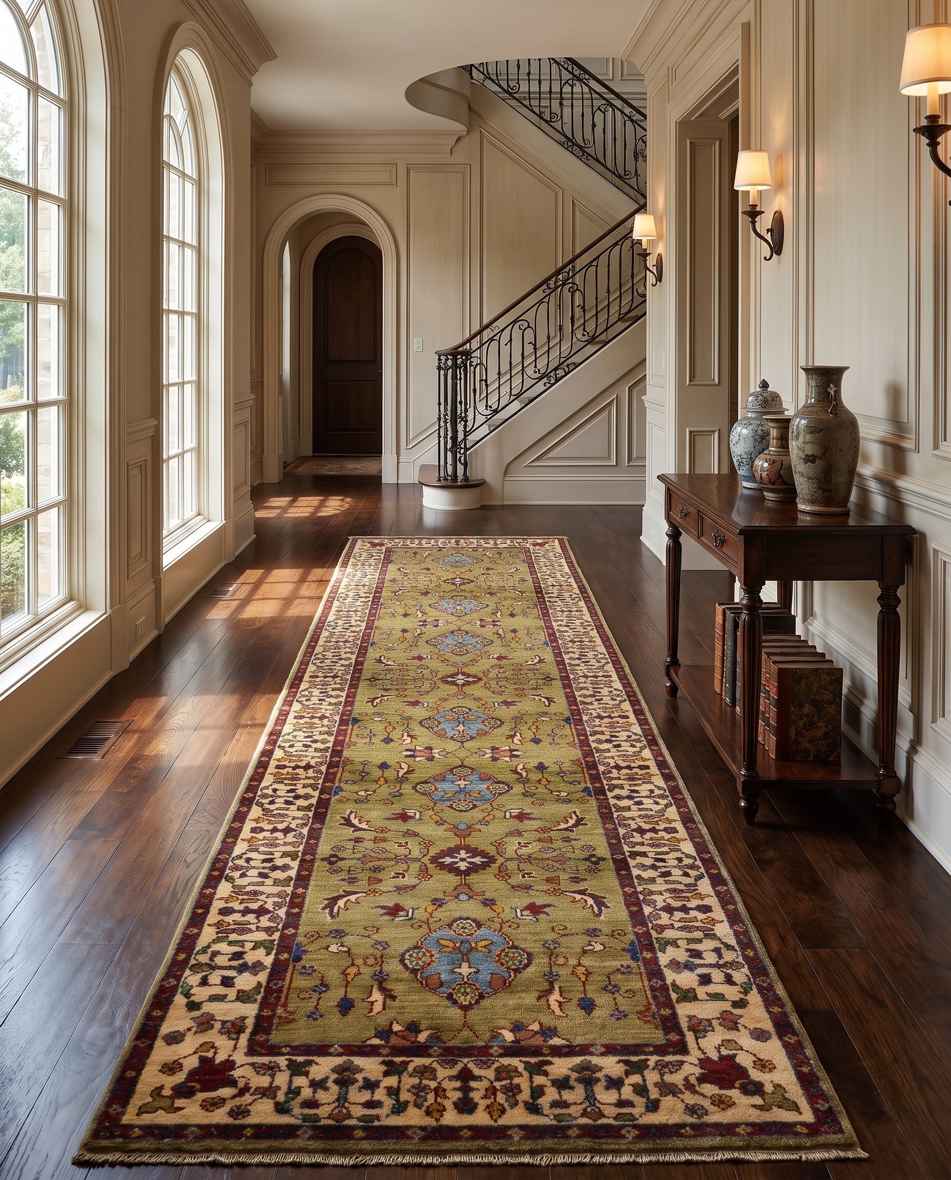 2' 10 x 9' 9 Hand Knotted Ariana Ziegler Runner Rug