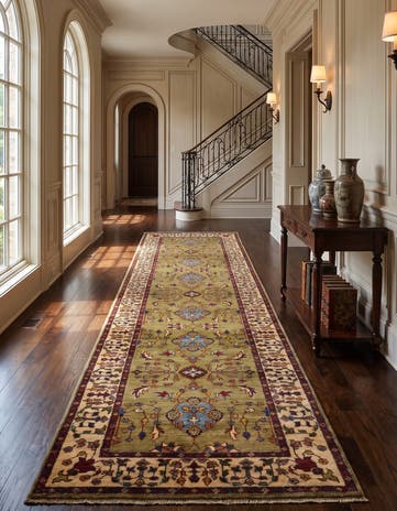 2' 10 x 9' 9 Hand Knotted Ariana Ziegler Runner Rug